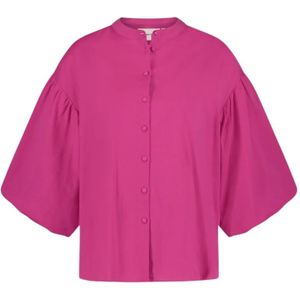 Fabienne Chapot, Blouses & Shirts, Dames, Roze, M, Blouse met knoopsluiting en flared mouwen