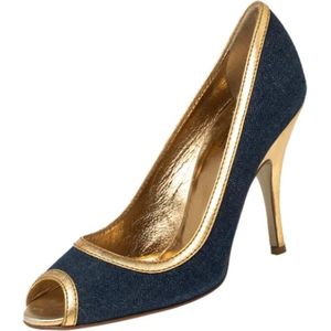 Dolce & Gabbana Pre-owned, Pre-owned Denim heels Blauw, Dames, Maat:39 EU