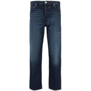 Emporio Armani, Jeans, Heren, Blauw, W29, Denim, Klassieke Denim 5-Pocket Broek