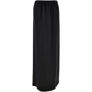 Fabiana Filippi, Zwarte lange rok met hoge taille Zwart, Dames, Maat:S