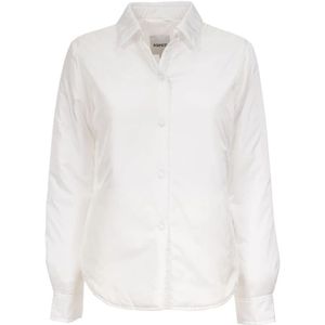 Aspesi, Blouses & Shirts, Dames, Wit, S, Nylon, Lichtgewicht nylon jack-shirt met Thermore vulling