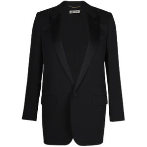 Yves Saint Laurent Vintage, Pre-owned, Dames, Zwart, S, Wol, Pre-owned Wool outerwear