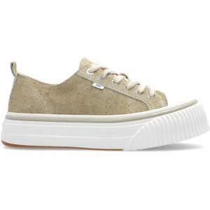 Ami Paris, Schoenen, Dames, Beige, 36 EU, Suède, Sportschoenen