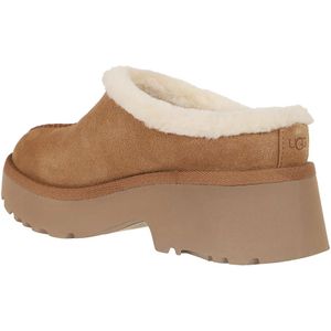 Ugg, Schoenen, Dames, Bruin, 37 EU, Suède, Gezellige Klomp Hoogtes Instappers