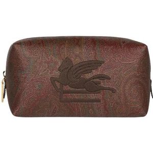 Etro, Tassen, Heren, Bruin, ONE Size, Bruine Paisley Jacquard Pouch