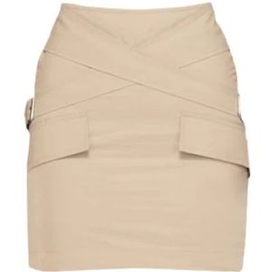 Han Kjøbenhavn, Mini Wikkelrok Beige, Dames, Maat:M