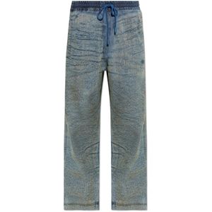 Diesel, Broeken, unisex, Blauw, XS, Katoen, Broek D-Marti-Fsf