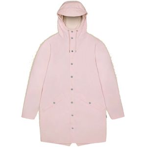 Rains, Jassen, unisex, Roze, M, Polyester, Lange Jas Candy-XS, Waterbestendige Lichtgewicht Regenjas