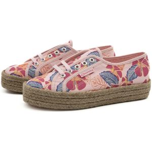 Superga, Schoenen, Dames, Veelkleurig, 36 EU, Roze Fuchsia Hibiscus Damesschoenen