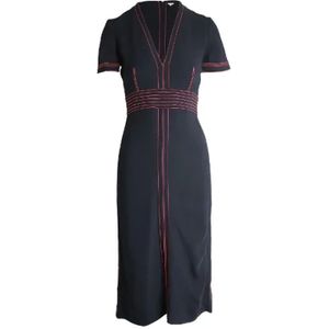 Burberry Vintage, Pre-owned, Dames, Zwart, S, Pre-owned Viscose dresses