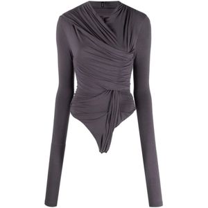 Entire Studios, Tops, Dames, Grijs, S, Elegant Atlantic Bodysuit