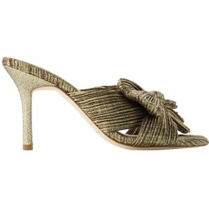 Loeffler Randall, Claudia Gouden Synthetisch Leren Sandalen Geel, Dames, Maat:37 EU