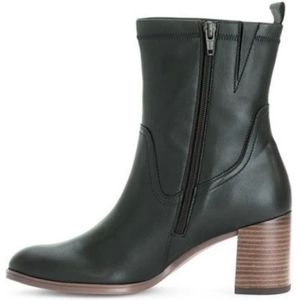 Gabor, Schoenen, Dames, Groen, 38 EU, Leer, Elegante leren enkellaars - groen