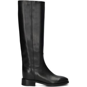 Santoni, Schoenen, Dames, Zwart, 39 1/2 EU, Leer, Zwarte Hoge Laarzen Vrouwen Wshm 58900bj 2b