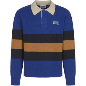 Patagonia, Tops, Heren, Blauw, S, Wol, Wol-Blend Rugby Sweater