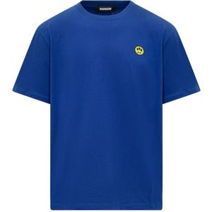 Barrow, Tops, Heren, Blauw, L, Logo Crewneck T-Shirt