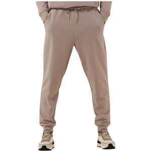 Tommy Jeans, Broeken, Heren, Beige, S, Katoen, Signature Trainingsbroeken in Beige