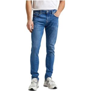 Pepe Jeans, Jeans, Heren, Blauw, W36 L32, Katoen, Slim-fit Jeans