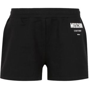 Moschino, Korte broeken, Dames, Zwart, M, Katoen, Korte shorts voor vrouwen