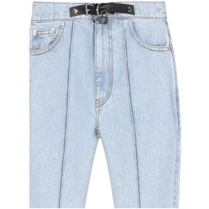 JW Anderson, Jeans, Dames, Blauw, S, Katoen, Blauwe Jeans met 98% Katoen