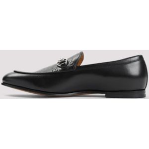 Gucci, Schoenen, Heren, Zwart, 42 1/2 EU, Leer, Zwarte Jordy Loafers