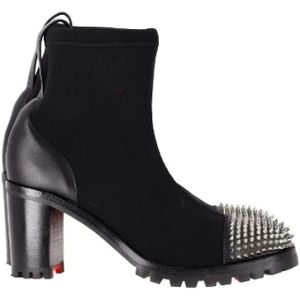 Christian Louboutin Pre-owned, Pre-owned, Dames, Zwart, 39 EU, Leer, Pre-owned Leather boots