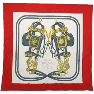 Hermès Vintage, Pre-owned Silk scarves Veelkleurig, Dames, Maat:ONE Size