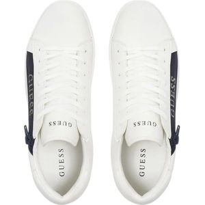 Guess, Schoenen, Heren, Wit, 43 EU, Witte sportieve synthetische sneakers