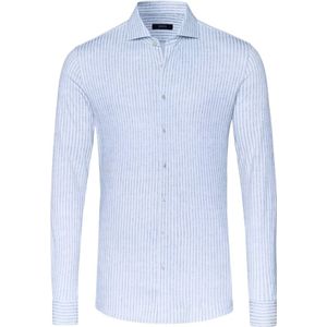 Desoto, Overhemden, Heren, Blauw, M, Katoen, Lichtblauw Gestreept Business Overhemd