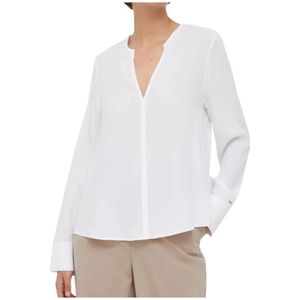 Tommy Hilfiger, Blouses & Shirts, Dames, Wit, XS, Polyester, Dames V-hals Blouse