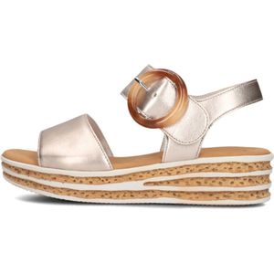 Gabor, Schoenen, Dames, Beige, 41 EU, Leer, Beige Sandal 550.2