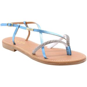 Scapa, Schoenen, Dames, Blauw, 37 EU, Stijlvolle Platte Sandalen voor Vrouwen