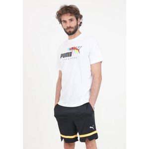 Puma, Korte broeken, Heren, Zwart, M, Polyester, Zwarte Heren Shorts