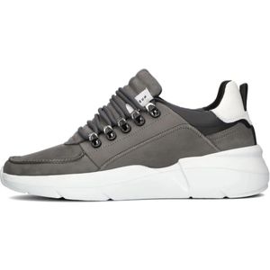 Nubikk, Schoenen, Heren, Grijs, 40 EU, Leer, Grijze Romeinse Sneakers voor Heren