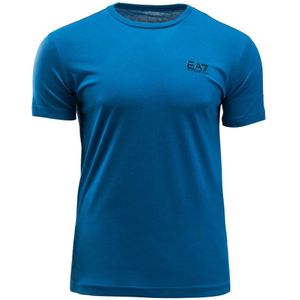 Emporio Armani Ea7, Tops, Heren, Blauw, S, Katoen, Heren T-shirt EA7 Emporio Regular Fit