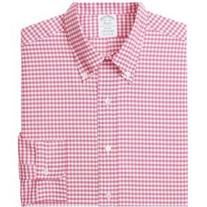 Brooks Brothers, Overhemden, Heren, Roze, XL, Katoen, Regent Regelijke FIT NIONURS-overhemd, Oxford, button-down kraag