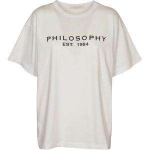 Philosophy di Lorenzo Serafini, Tops, Dames, Wit, ONE Size, Katoen, Witte T-shirts en Polos