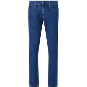 Calvin Klein, Jeans, Heren, Blauw, W34, Denim, Stretch Slim-Fit Denim Jeans