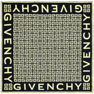 Givenchy, Accessoires, Dames, Veelkleurig, ONE Size, 4G Motief Contrast Foulard Sjaal