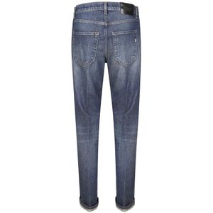 Dondup, Jeans, Dames, Blauw, W30, Denim, Regular Fit Stretch Denim Jeans