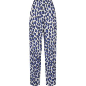 Burberry, Broeken, Dames, Blauw, S, Aardbei Print Trekkoord Broek