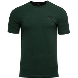 Emporio Armani Ea7, Tops, Heren, Groen, M, Katoen, Heren T-shirt met Subtiel Logo