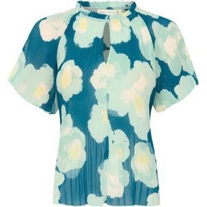 InWear, Groene Poëtische Bloem Geplisseerde Top Veelkleurig, Dames, Maat:XS