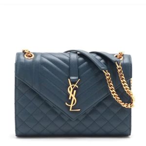 Yves Saint Laurent Vintage, Pre-owned, Dames, Blauw, ONE Size, Leer, Pre-owned Leather crossbody-bags