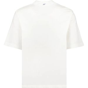 Burberry, Tops, Heren, Wit, M, Katoen, Katoenen T-shirt met korte mouwen