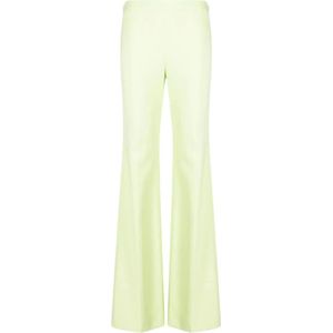 Moschino, Groene Flared Hoge Taille Broek Groen, Dames, Maat:S