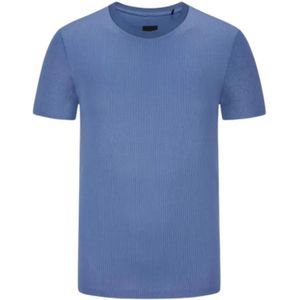 Hugo Boss, Tops, Heren, Blauw, L, Korte Mouw T-Shirt