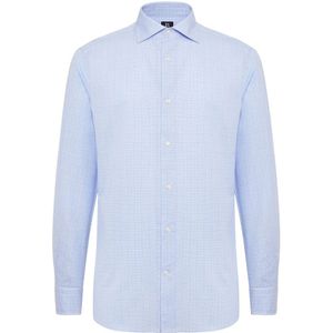 Boggi Milano, Overhemden, Heren, Blauw, 4Xl, Twill Windsor Kraag Overhemd Regular Fit