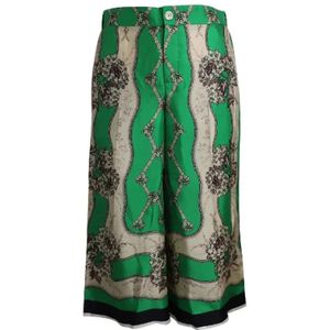 Gucci Vintage, Pre-owned Silk bottoms Groen, Dames, Maat:S