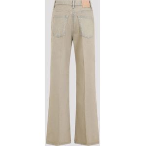 Acne Studios, Jeans, Dames, Beige, W27 L32, Katoen, Stijlvolle Nude & Neutrals Jeans Aw 24